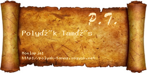 Polyák Tamás névjegykártya